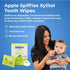 Baby Teeth Wipes - Apple & Grape Flavor Variety, Xylitol-Enriched, 20 Count (Pack of 3)