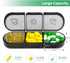 PULIV Portable Travel Pill Organizer 3 Times a Day, 7 Day Light-Proof Pill Case for Vitamins and Medication (Black)