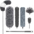 DELUX 7 PCS Microfiber Feather Duster, Reusable Washable Cobweb Duster with 100 inches Extra Long Extension Pole