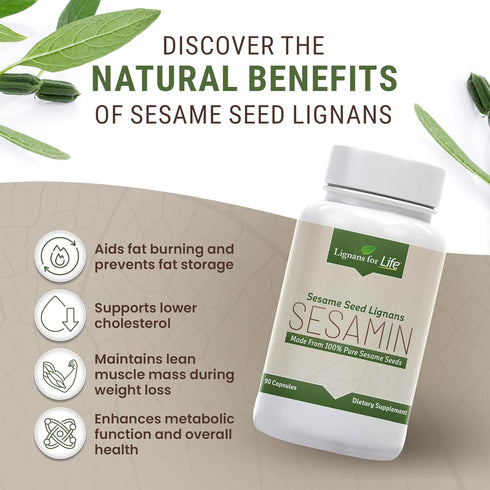 Lignans For Life Sesame Extract, 540 mg, Liver Health and Immune Support, 90 Capsules