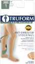 Truform Surgical Stockings, 18 mmHg Compression, Thigh High, Open Toe, White, Small