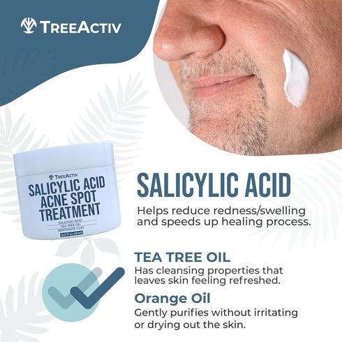 TreeActiv Invisible Acne Spot Treatment, 150+ Treatments with Salicylic Acid & Tea Tree Oil for Cystic Acne