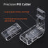 Yurkim 7-Day Mini AM PM Pill Organizer with Pill Cutter, Detachable Daily Pods, Slim Portable Travel Case, Pocket Purse