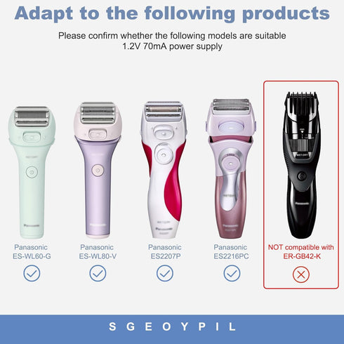 Wet Dry Shaver Charger Stand Compatible with Panasonic Women Close Curves Electric Razor for ES-WL60 ES-WL80 ES2207P ES2216PC Replacement Shaver Accessory Charging Dock (The New Update)