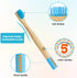 New Kids Bamboo Toothbrushes, 6 Pack, Organic Soft Bristle Biodegradable Children's Toothbrushes (Ages 3-12, Multicolor)