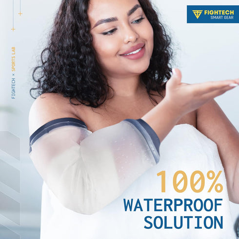 FIGHTECH PICC Line Shower Cover - Reusable Waterproof Cast Cover for Elbow, Available in 3 Sizes