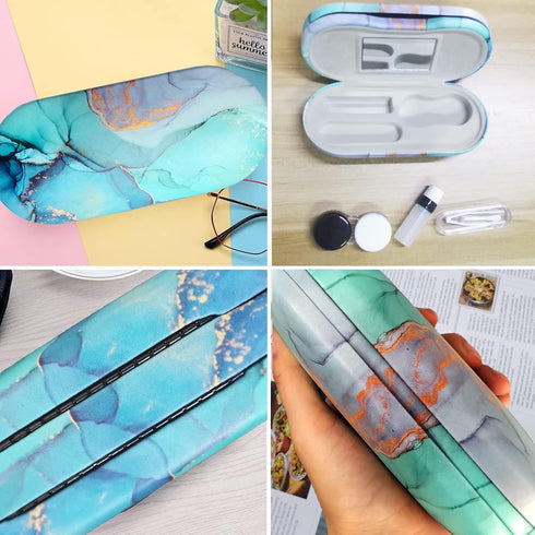 Contact Lens Case Kit - 2 in 1 Double Sided Portable Contact Lense and Eyeglasses Case