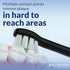 Brushmo Compact Replacement Toothbrush Heads, Compatible with Philips Sonicare HX6072, Black 8 Pack