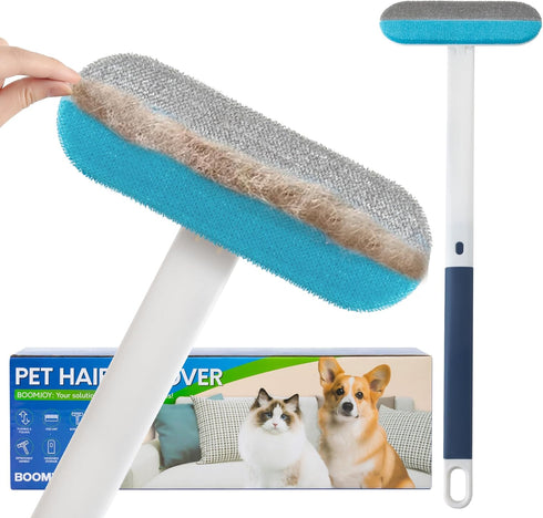 BOOMJOY Pet Hair Remover, Reusable Dog Hair Remover Brush for Furniture, Couch, Carpet, Lint Remover