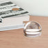 MAGDEPO 4X Acrylic Dome Magnifier, 2.5 inch Crystal Clear Paperweight with Card Size Magnifying Sheet