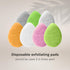 KOL Face Scrubber, Charcoal Infused Exfoliating Facial Cleansing Pads, Disposable Exfoliator Face Sponge, 6 Count