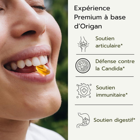 Organic Oregano Oil Capsules, 108mg Carvacrol per Softgel, High Potency Immune & Digestive Support, 60 Softgels