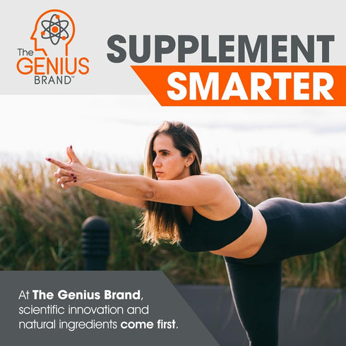 The Genius Brand Genius Electrolytes Powder, Supports Hydration, Energy, Endurance, Muscle Growth & Recovery, Lemon
