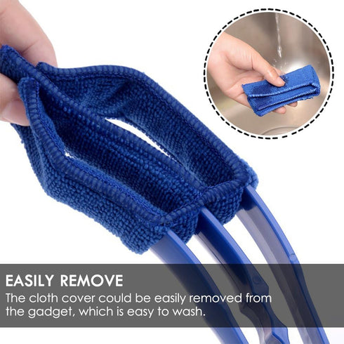 SENHAI Duster Set of 2 - Microfiber Cleaner Brush for Window Blinds, Air Conditioner, Vent, with 2 Extra Sleeves