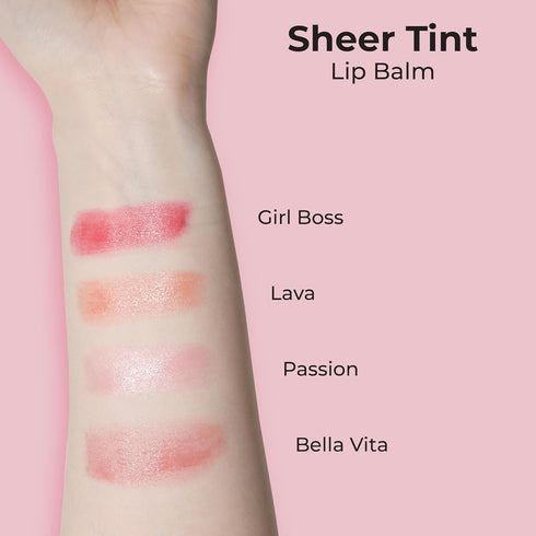 MCoBeauty Sheer Tint Lip Balm, Bella Vita, Nourishing Tint for Luscious Lips, Vegan & Cruelty Free