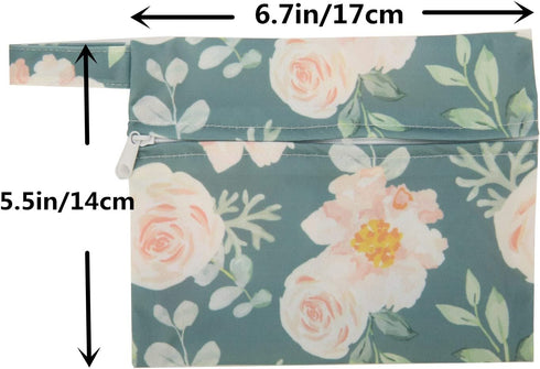 5 XS Panty Liners and 1 Wet Bag, Reusable Washable Cloth Menstrual Pads (Deers, XS Panty Liners)