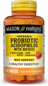 MASON NATURAL Probiotic Acidophilus with Bifidus, 2 Billion CFU Per Serving, Strawberry Flavor, 100 Chewable Wafers