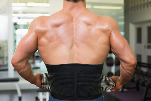 Plus Size Back Brace for Men, Lumbar Support Belt for Lower Back Pain Relief, Dual Sacral Pads, Adjustable Straps,