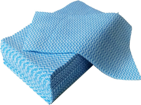 Disposable Cleaning Cloths for Kitchen - Multi-use Dish Towels, 50 Count, Blue Cleaning Rags
