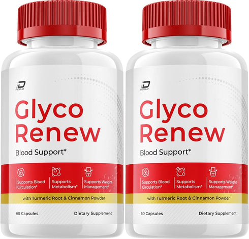 Glyco Renew Blood Support Capsules - Advanced Natural Formula for Healthy Levels, Maximum Strength (2 Pack - 120