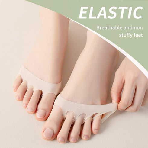 SooGree 10 Pairs Metatarsal Pads Ball of Foot Cushions for Women Heels, Honeycomb Fabric Forefoot Cushion Pads