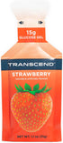 Transcend Foods Strawberry Gel | Fast-Acting Carb Gel, Pack of 10