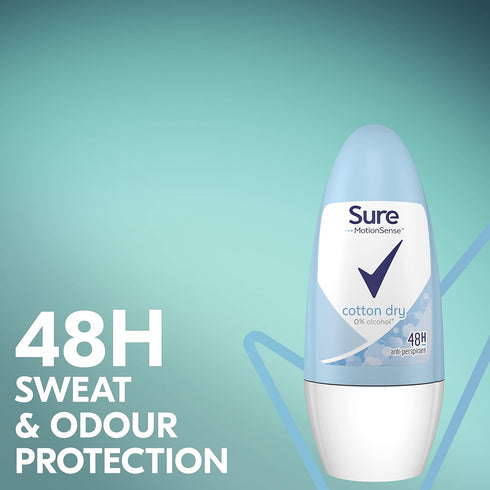 Sure Cotton Fresh Roll-on Deodorant, 6pk x 50ml