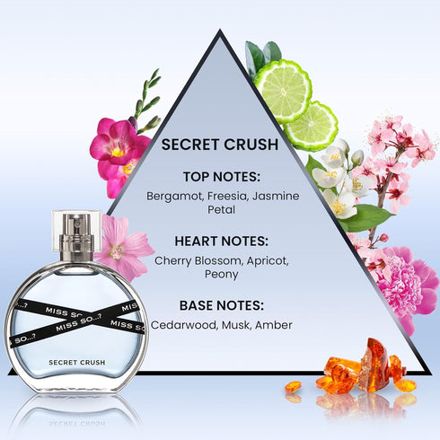 So…?...? Miss Set - Perfumes for Women, Floral, Fruity & Vanilla Notes - 800 Sprays - 3 pcs Gift Set