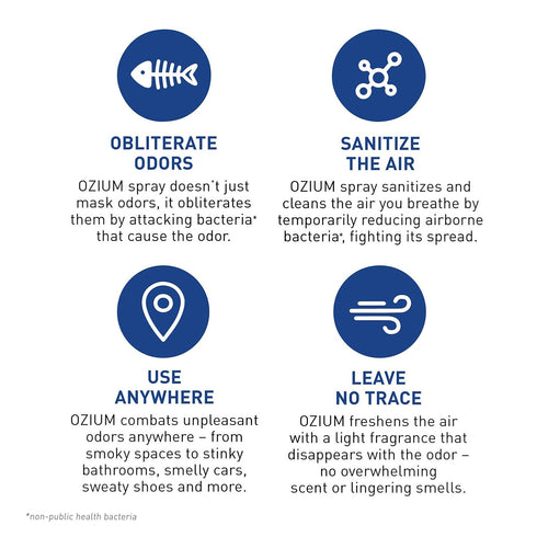 Ozium Air Sanitizer & Odor Eliminator, 3.5 Oz, for Homes, Cars, Offices, Outdoor Essence