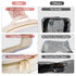 PACKISM Floral Texture Lace TSA Approved Toiletry Bag - 180° Large Opening Clear Makeup Bags for Traveling, Beige