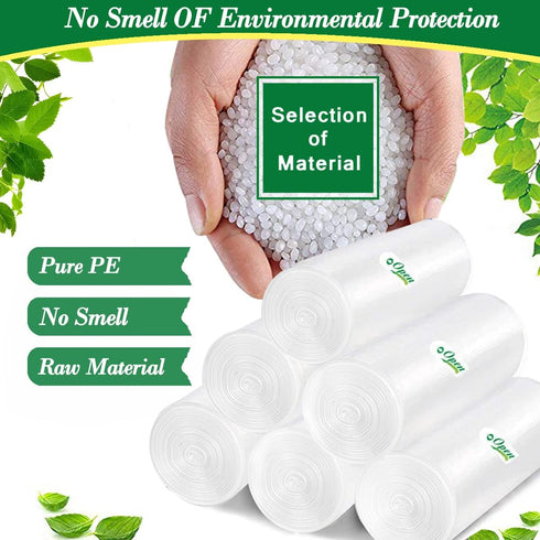 Hommaly 2.6 Gallon Small Clear Trash Bags, 240 pcs Strong Garbage Bags for Office, Bathroom, Waste Basket