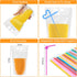 Ozera 100 16 oz Drink Pouches, Pcs Reusable Drink Juice Pouches for Adults, Heavy Duty Pouches for Adults with Straw