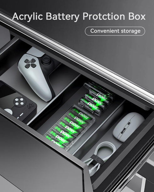 Rechargeable AAA 8 Pack, Ni-MH 1100mAh High Capacity, Long-Lasting Pre-Charged Triple A Batteries
