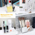 Cerpourt Clear Acrylic Makeup Brush Organizer, Multi-Purpose Storage Holder with 3 Slots for Desk Accessories