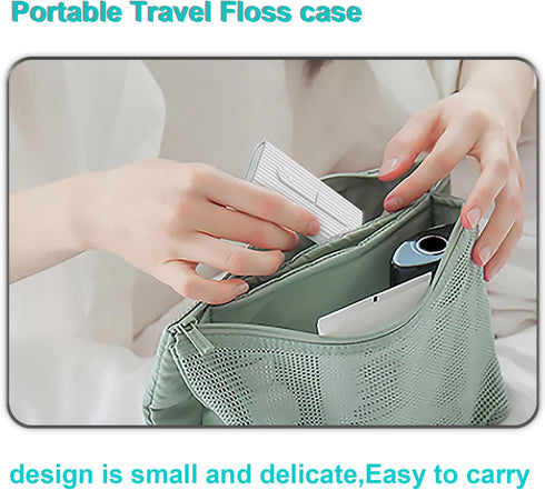 Holy Rose Dental Floss Portable Dispenser, 160 Count Adult Floss Sticks for Teeth Cleaning and Oral Care