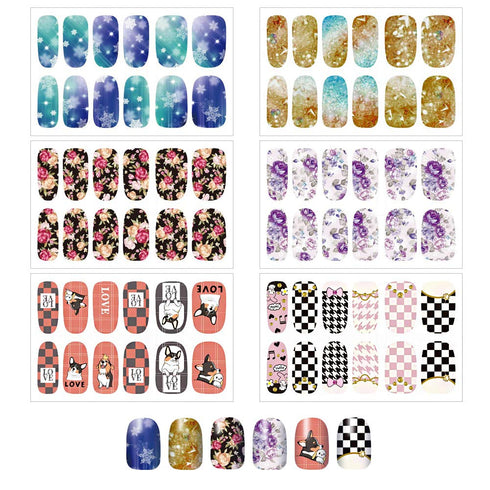 Nail Art Stickers Decal Assorted, Holiday Decorations for Fingernail and Toenail, Christmas Stocking Stuffers