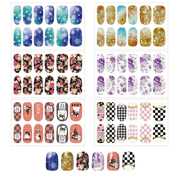 Nail Art Stickers Decal Assorted, Holiday Decorations for Fingernail and Toenail, Christmas Stocking Stuffers