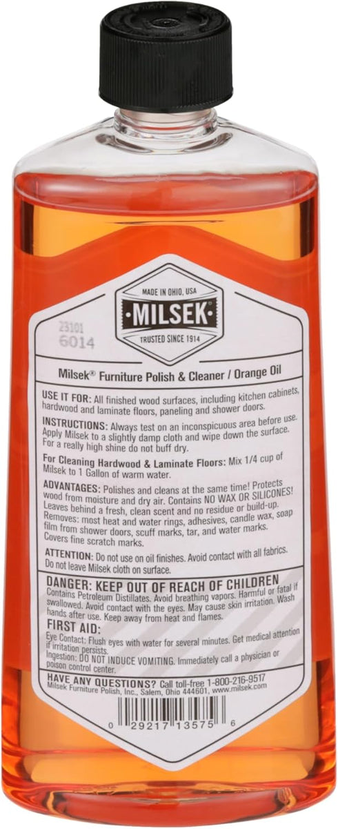 Milsek Orange Oil Furniture Polish and Cleaner - 4 Pack, 12 fl oz