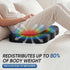 HANQIMER Tailbone 17" 16" Wheelchair Seat Cushion with Hole and Cutout for Pressure Relief, Ergonomic Wheelchair Donut