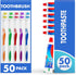 Urban Essentials Bulk Toothbrush (50) & Toothpaste (50) Pack with Covers, Premium Quality Individually Wrapped
