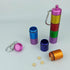 Small Portable Metal Pill Organizer Case Keychain, Waterproof Travel Pill Box Holder, Aluminum Alloy Container for