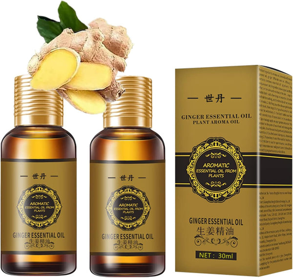 YG LianKai 3PC (90ml) Belly Drainage Ginger Oil, Tummy Gingers Oil, Ginger Oil Drainage