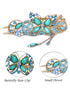 Women's Vintage Crystal Butterfly Hair Clip Head Wear - Beauty Tools (Blue)