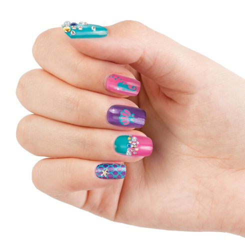 Make It Real Mermaid Nail Art Kit - Paint & Sparkle with Nail Polish, Stickers, and Decorations for Girls