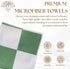 Cloak & SAGE 13" x 13" Luxury Microfiber Cleaning Cloths | Sage – 4 Pack | Premium Checkered Towels for Glass,