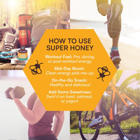 Packets 12 Pack You Again Super Honey - Variety | Workout Clean Energy Gel | Cycling, Endurance, Running Gel or Energy