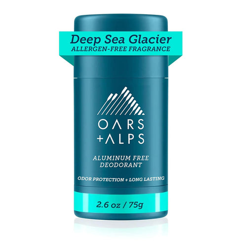 Oars + Alps Aluminum Free Deodorant for Sensitive Skin, Vegan, Deep Sea Glacier, 2.6 Oz, 1 Pack, Dermatologist Tested