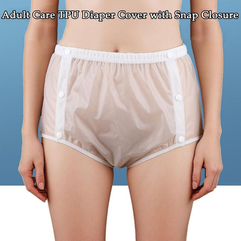 ZSVUCWPYO 3 Pack Adult Waterproof Diaper Cover,Washable Reusable Adult Diaper Cover with Snap Closure,Leakproof