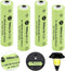 Rechargeable AA Batteries, Ni-MH 900mAh, 1.2V Solar Batteries for Garden Lights, 4 Pack