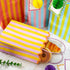 Summer 16 Set FYSUIMU Spring Stripe Paper Bag with Honeycomb Ball and Tag Scalloped Treat Bags with Handles Candy